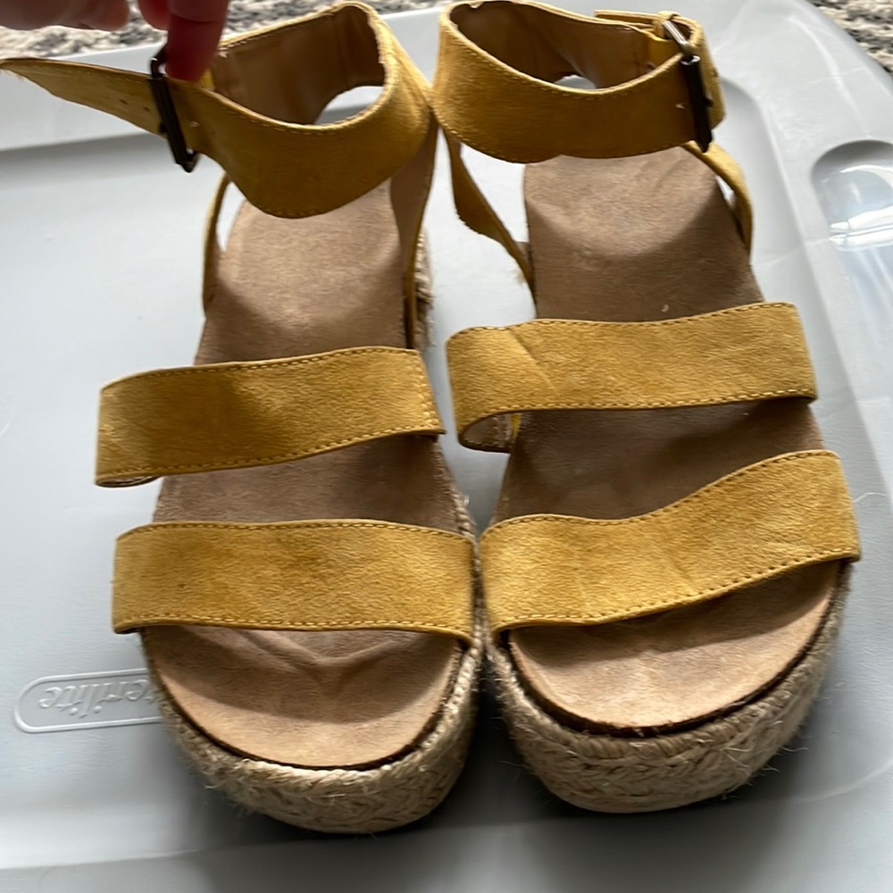 Cute yellow sandals- a